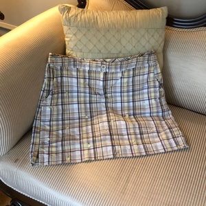 Izod Golf Yellow/Brown Striped Skort - Size 6